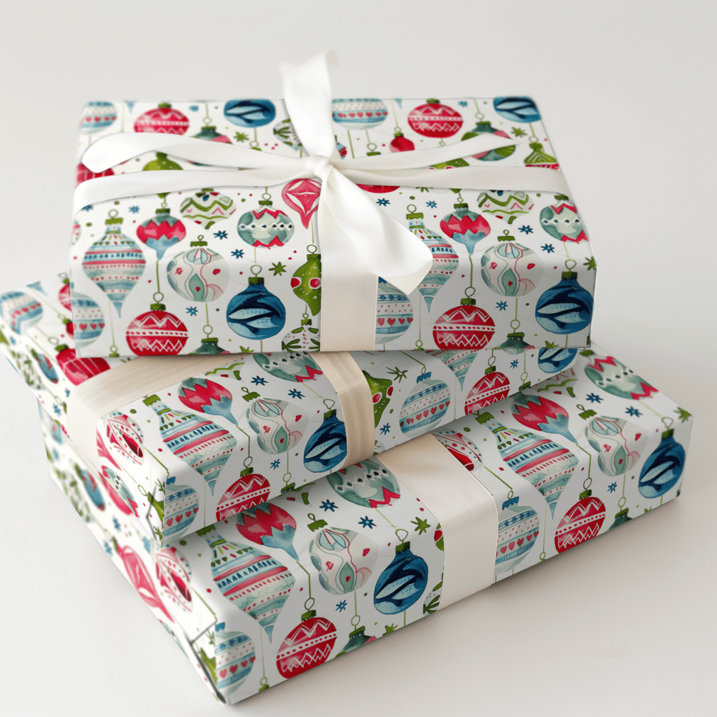 Festive Baubles - Wrapping Paper - Aspen & Arlo