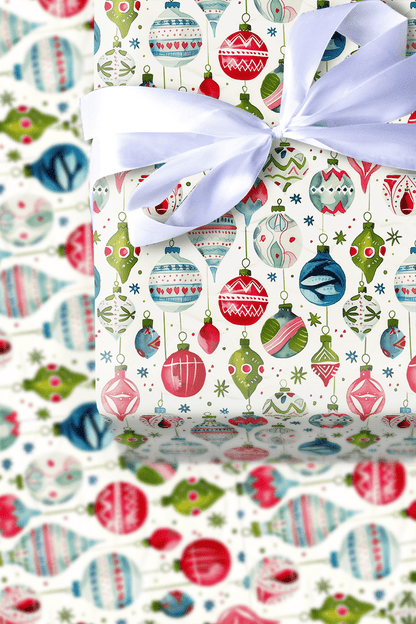 Festive Baubles - Wrapping Paper - Aspen & Arlo