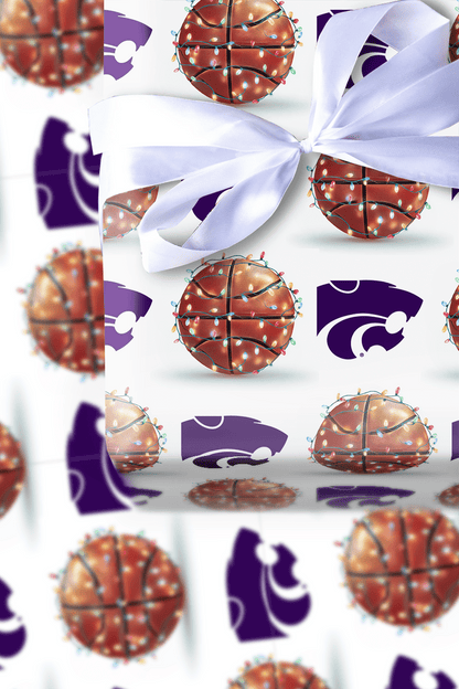 Holiday Hoops Wildcats - Wrapping Paper - Aspen & Arlo