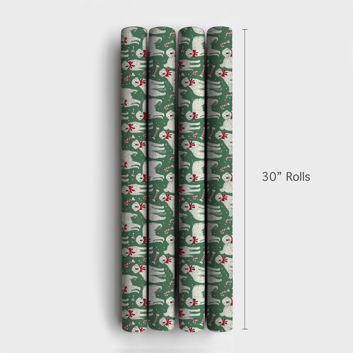 Great Pyrenees Candy Cane Bows