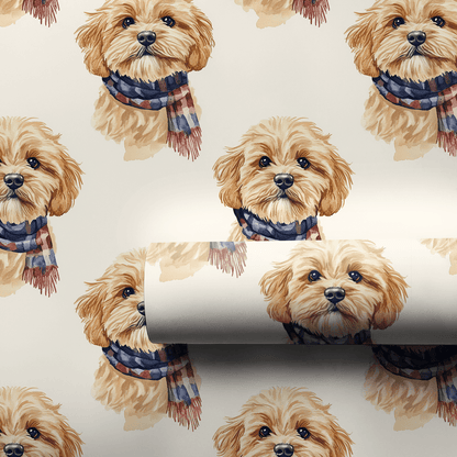 Bundle Up with the Cavapoo - Wrapping Paper - Aspen & Arlo
