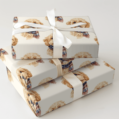Bundle Up with the Cavapoo - Wrapping Paper - Aspen & Arlo
