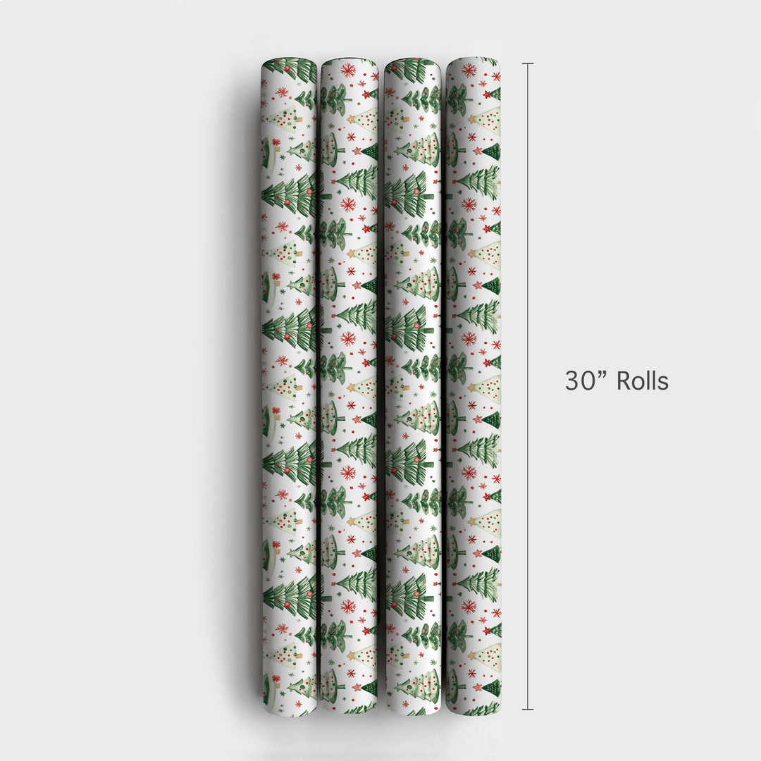 Christmas Green Tree - Wrapping Paper - Aspen & Arlo