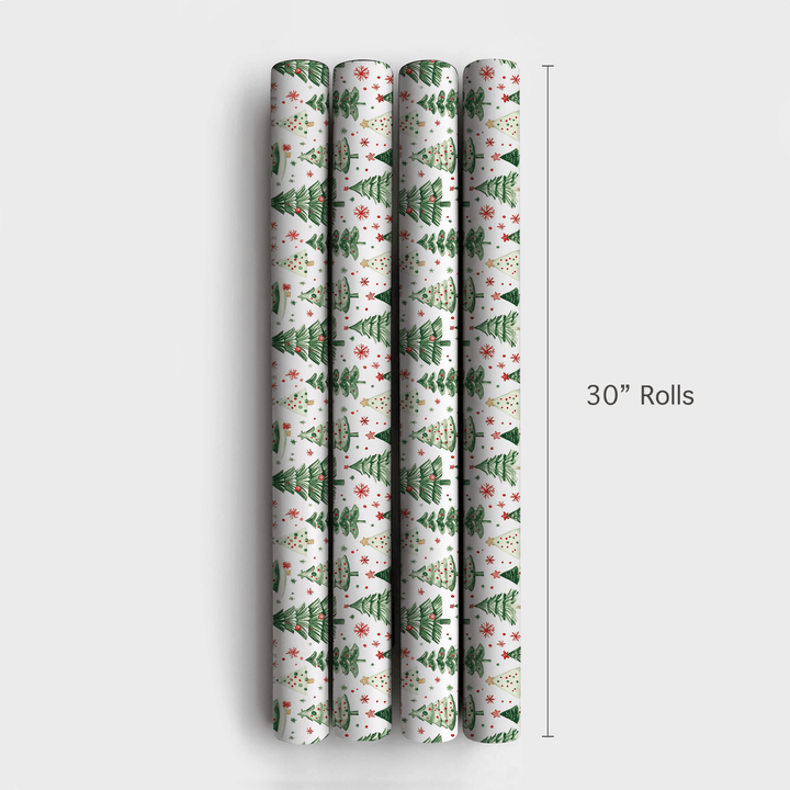 Christmas Green Tree - Wrapping Paper - Aspen & Arlo