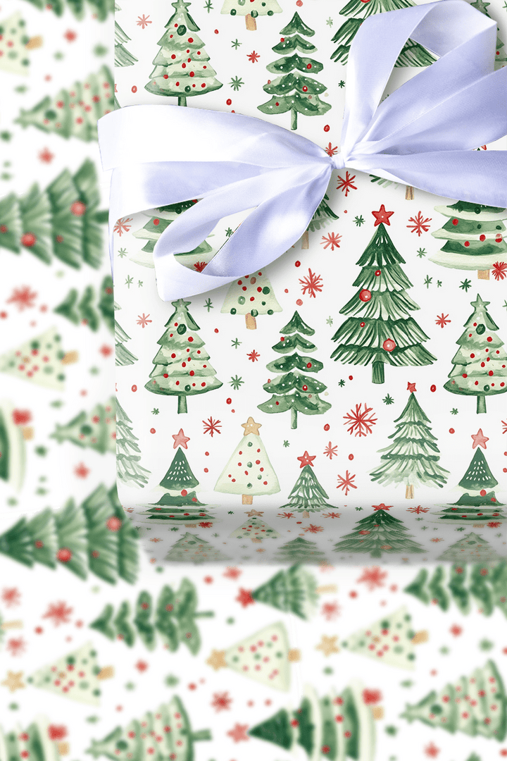 Christmas Green Tree - Wrapping Paper - Aspen & Arlo
