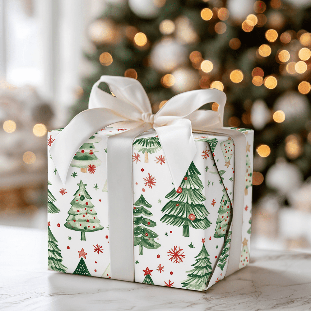 Christmas Green Tree - Wrapping Paper - Aspen & Arlo