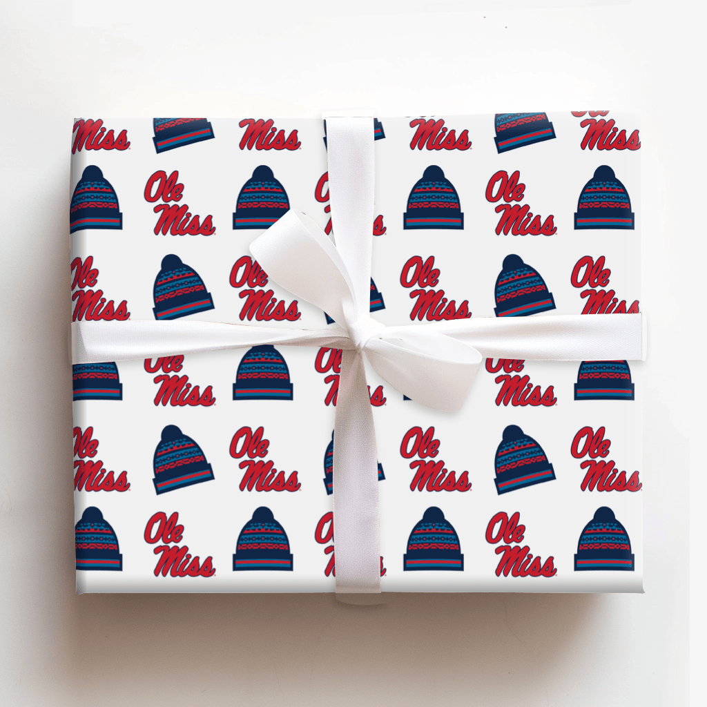 Ole Miss Beanie - Wrapping Paper - Aspen & Arlo