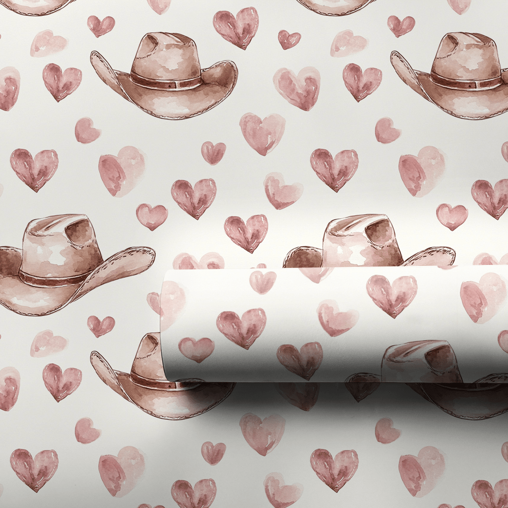 Hats and Hearts Forever - Wrapping Paper - Aspen & Arlo