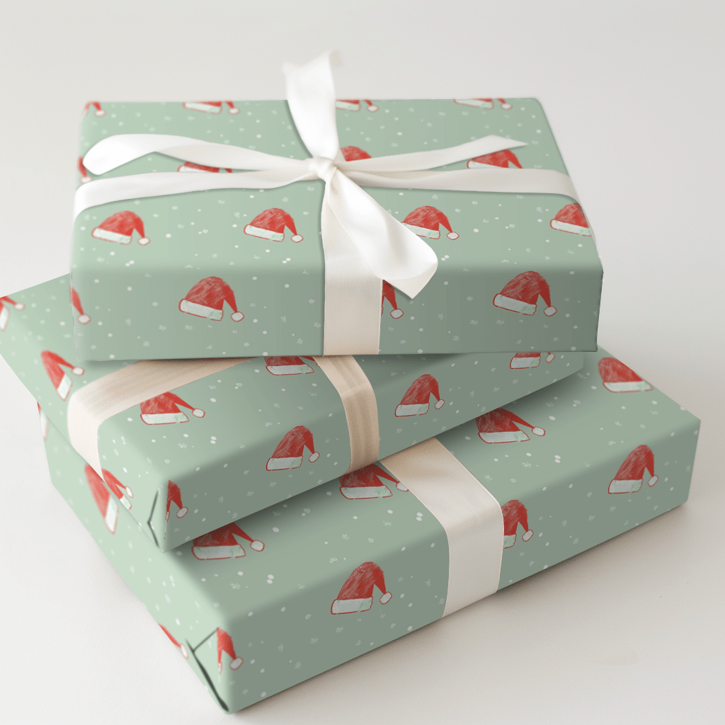 Santa's Hat - Wrapping Paper - Aspen & Arlo