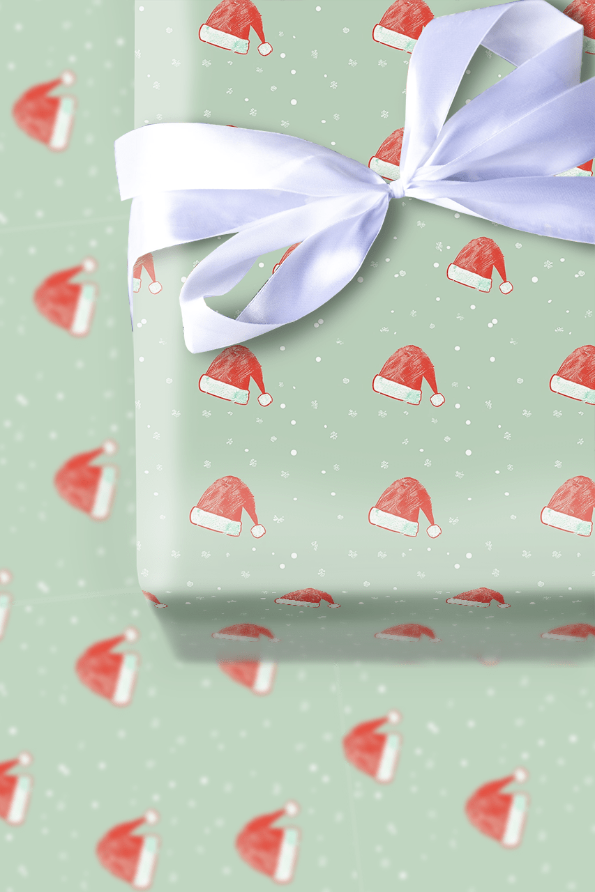 Santa's Hat - Wrapping Paper - Aspen & Arlo