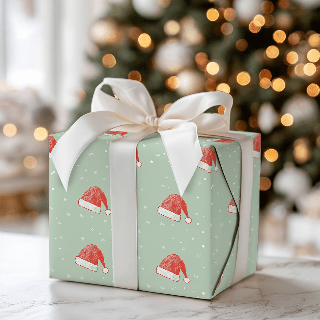 Santa's Hat - Wrapping Paper - Aspen & Arlo