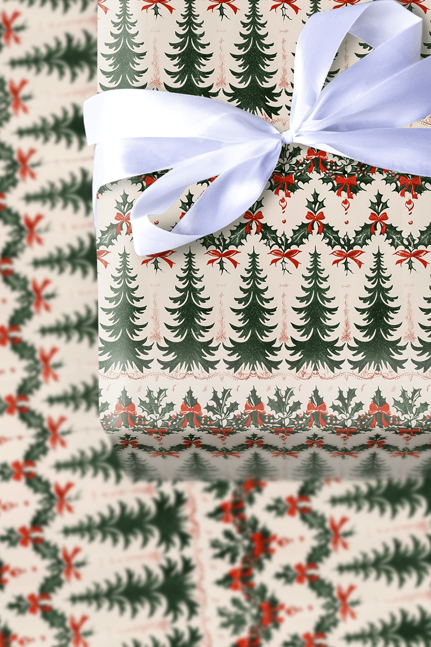 Oh, Vintage Tree - Wrapping Paper - Aspen & Arlo