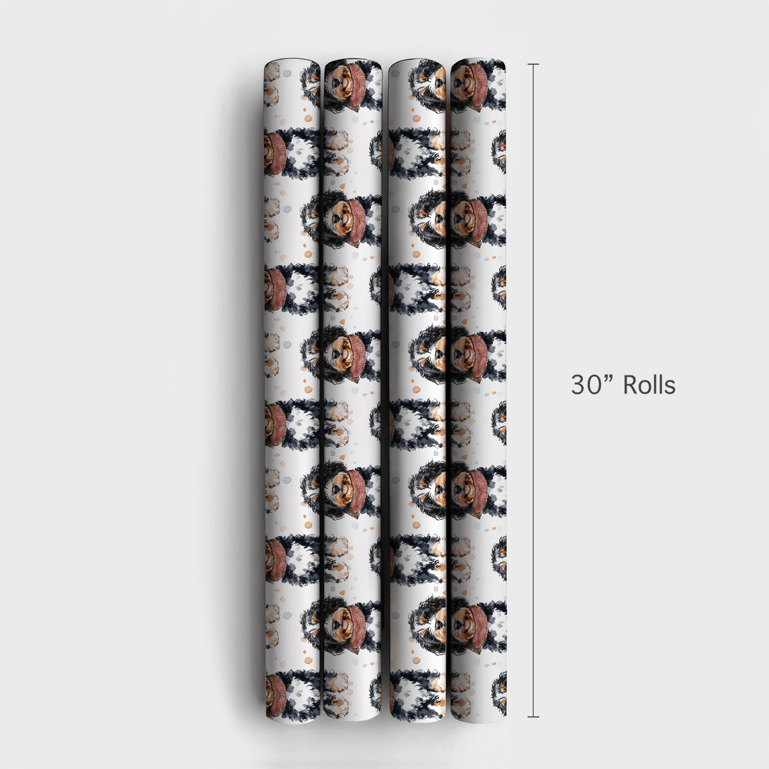 Bundle Up with the Bernedoodle - Wrapping Paper - Aspen & Arlo