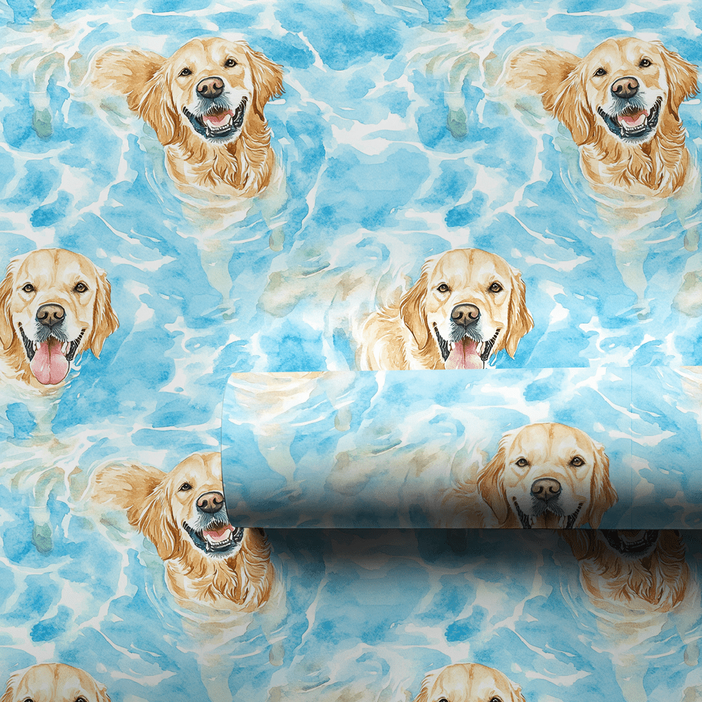 Swimmy Gold - Wrapping Paper - Aspen & Arlo