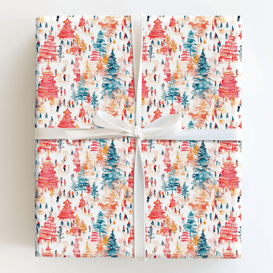 Shinjuku Sleigh Ride - Wrapping Paper - Aspen & Arlo