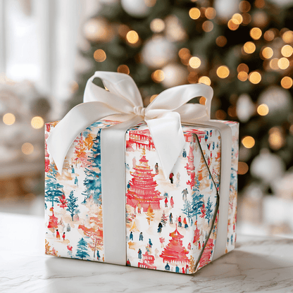 Shinjuku Sleigh Ride - Wrapping Paper - Aspen & Arlo