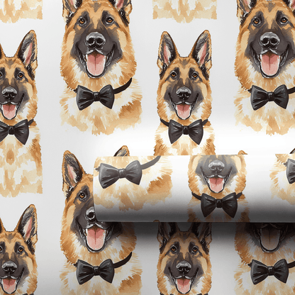 Black Tie with the German Shepherds - Wrapping Paper - Aspen & Arlo