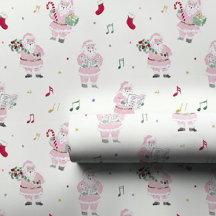 Caroling Pink Santa