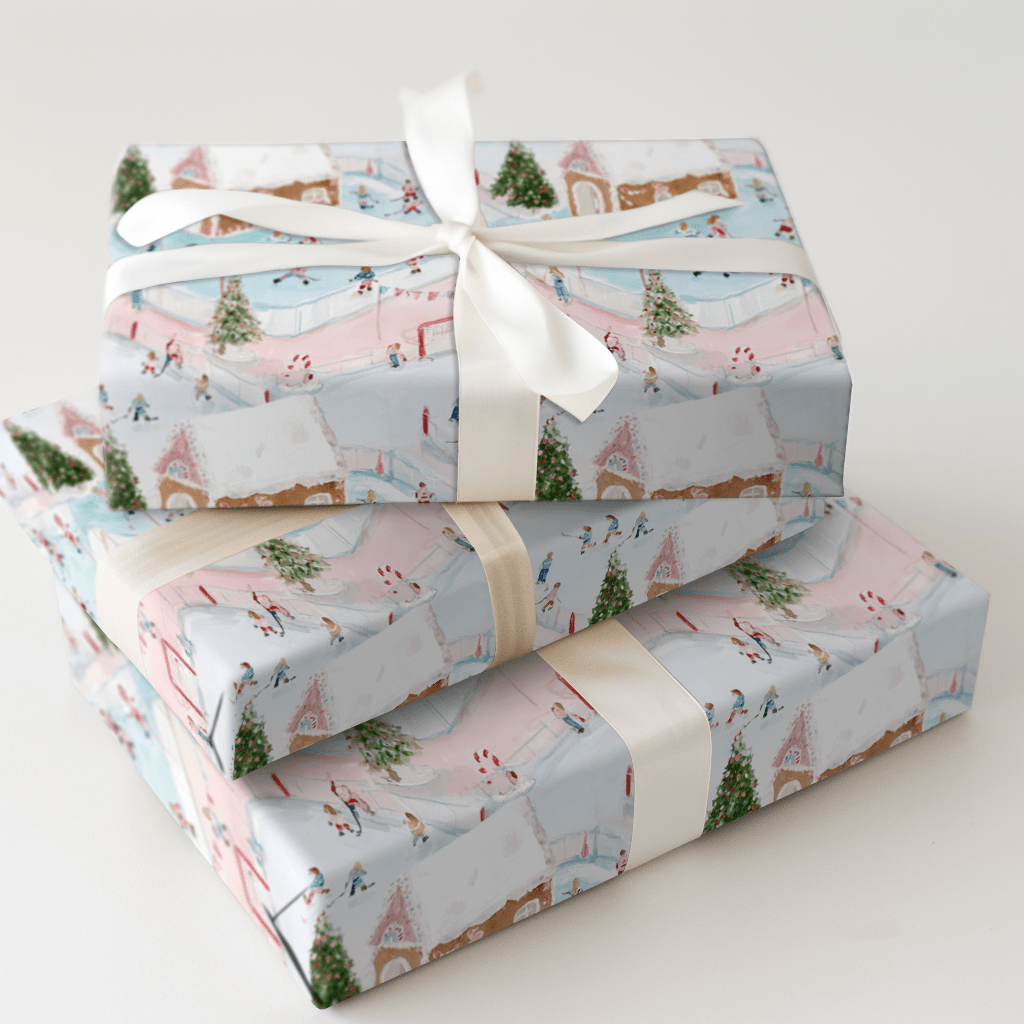 Rinkside Village - Wrapping Paper - Aspen & Arlo