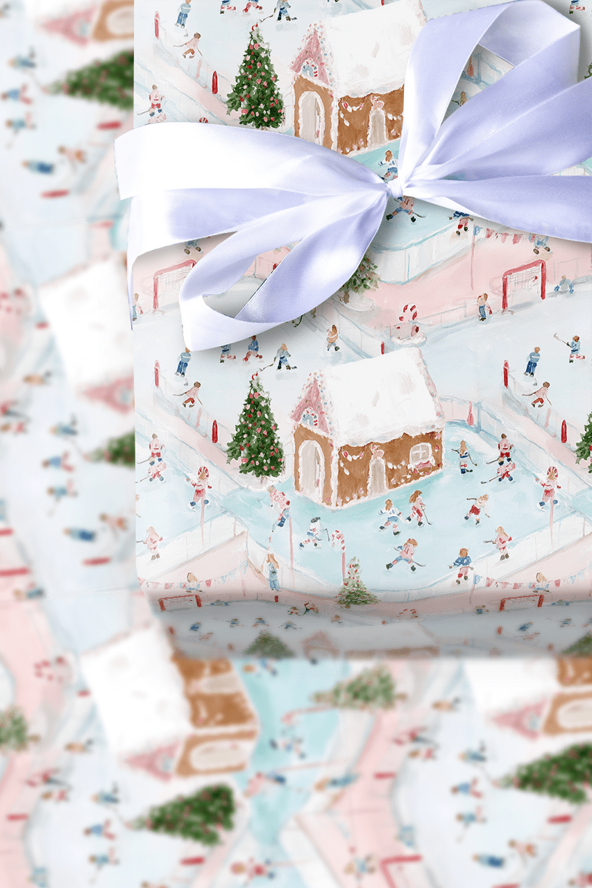 Rinkside Village - Wrapping Paper - Aspen & Arlo