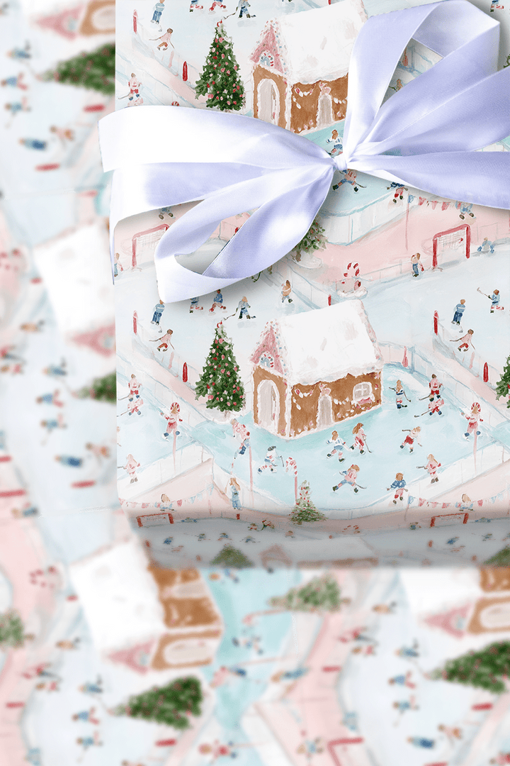 Rinkside Village - Wrapping Paper - Aspen & Arlo