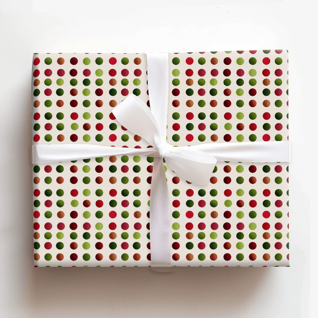 Retro Christmas Dots - Wrapping Paper - Aspen & Arlo