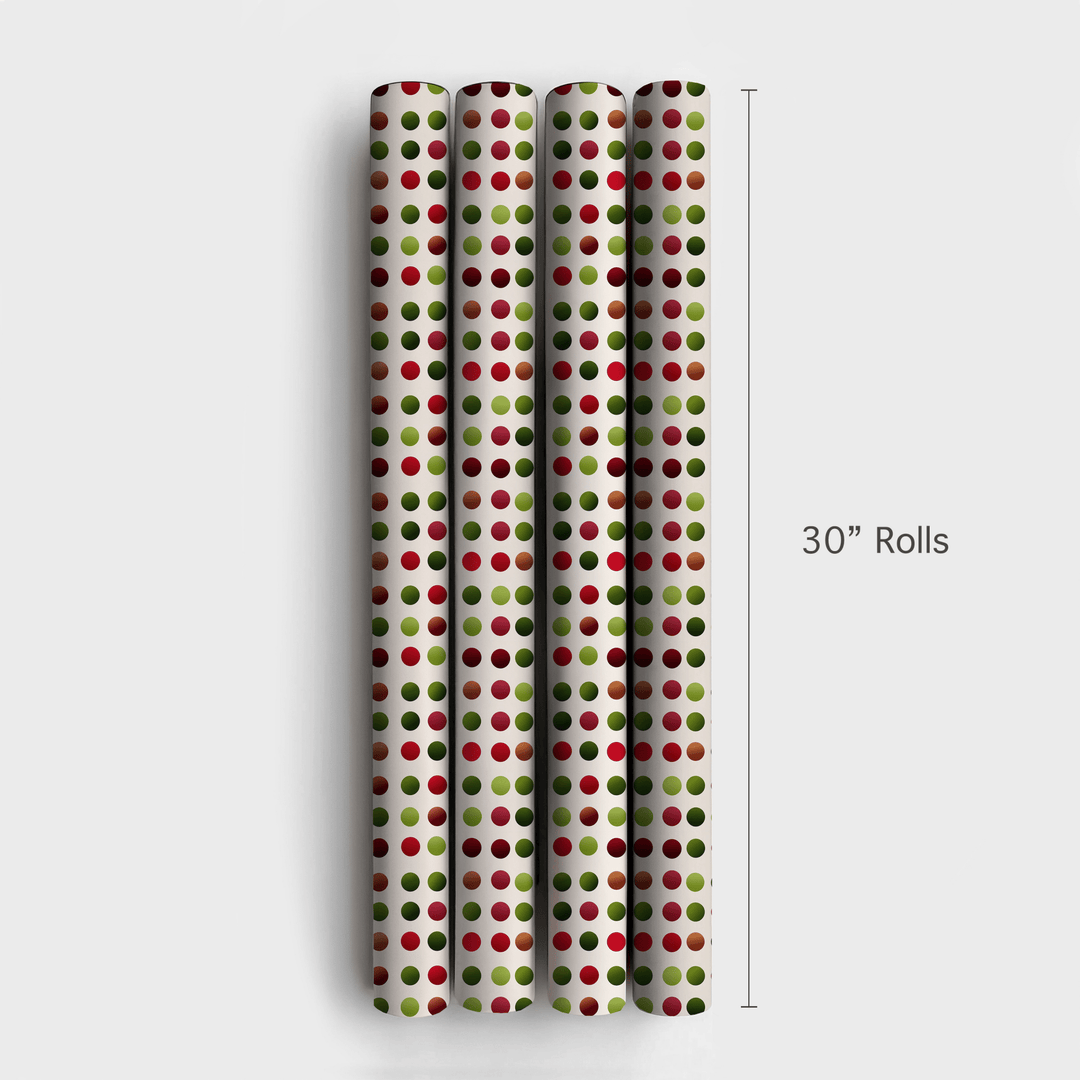Retro Christmas Dots - Wrapping Paper - Aspen & Arlo