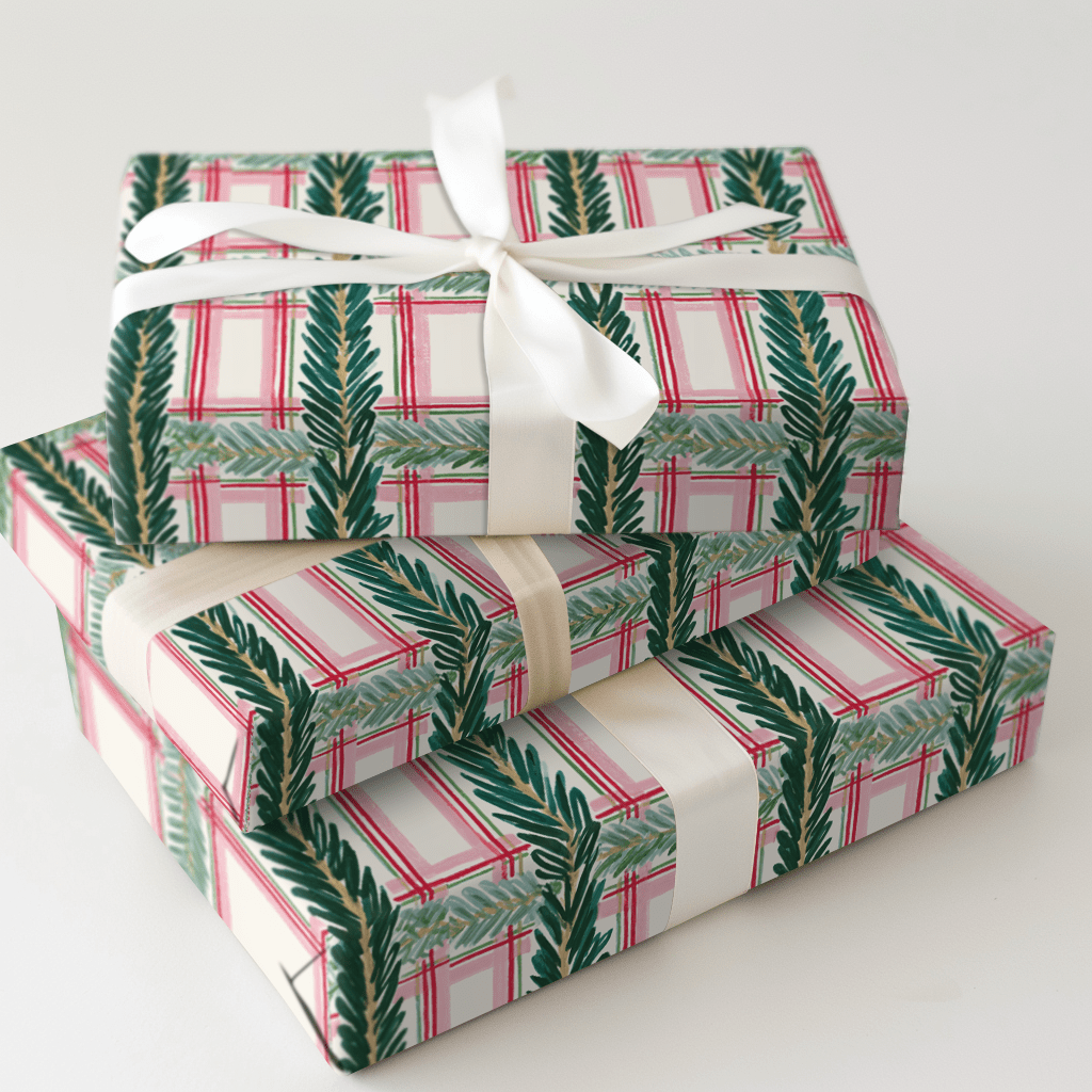 Pine Bough Plaid - Wrapping Paper - Aspen & Arlo