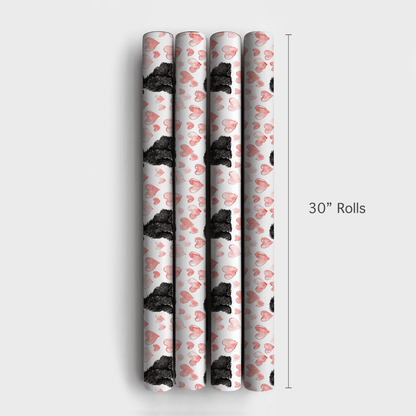 Black Poodle Valentine - Wrapping Paper - Aspen & Arlo
