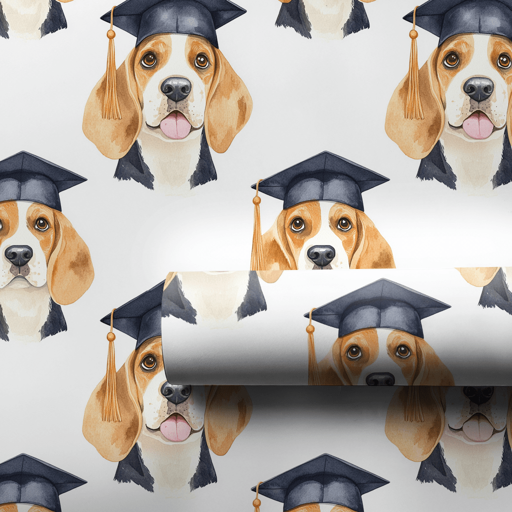 Beagle Graduate - Wrapping Paper - Aspen & Arlo