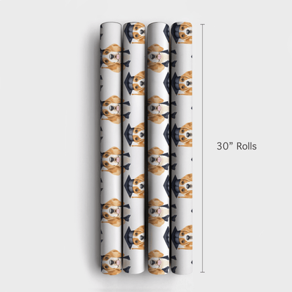 Beagle Graduate - Wrapping Paper - Aspen & Arlo
