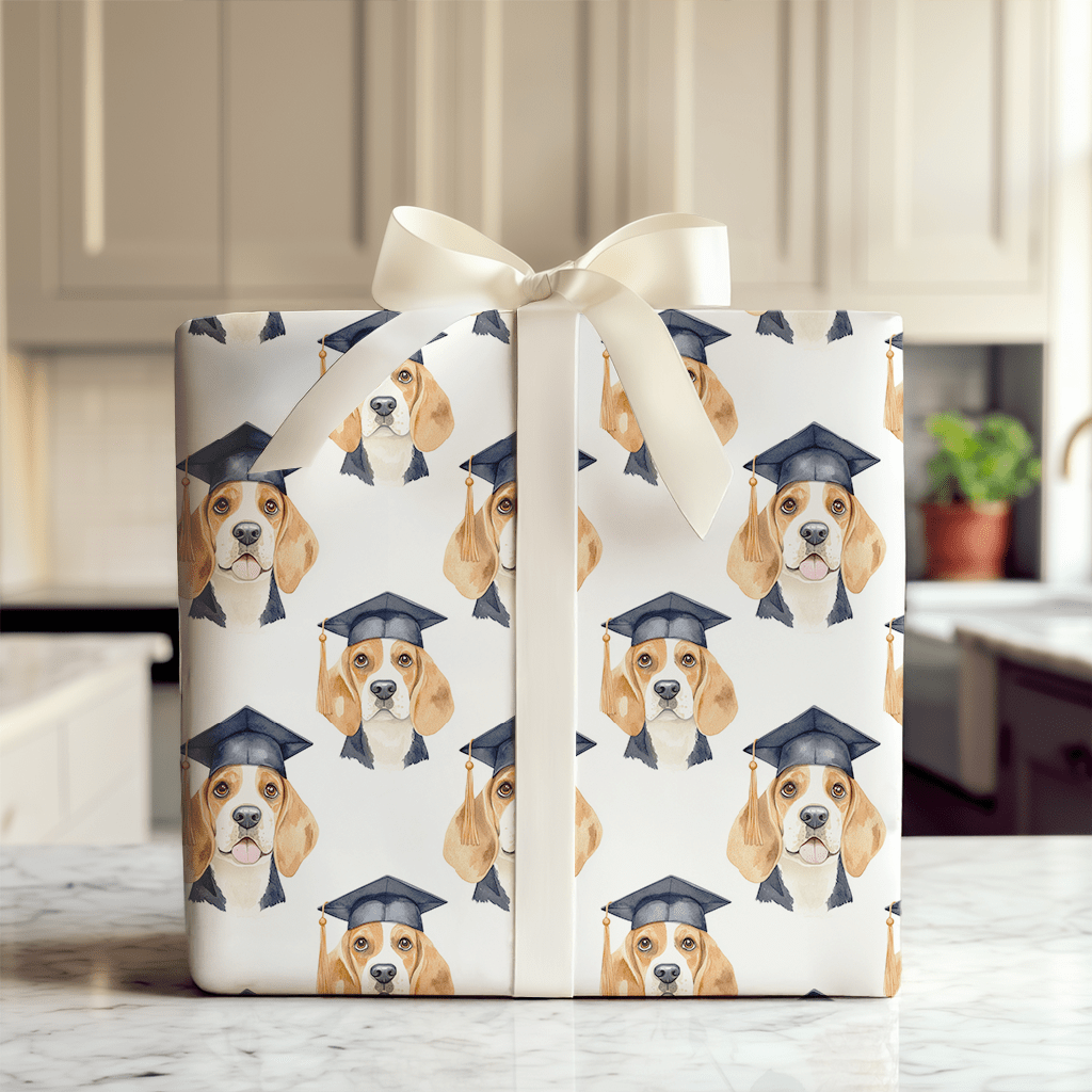 Beagle Graduate - Wrapping Paper - Aspen & Arlo