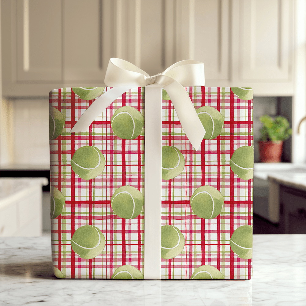 Tennis Plaid - Wrapping Paper - Aspen & Arlo