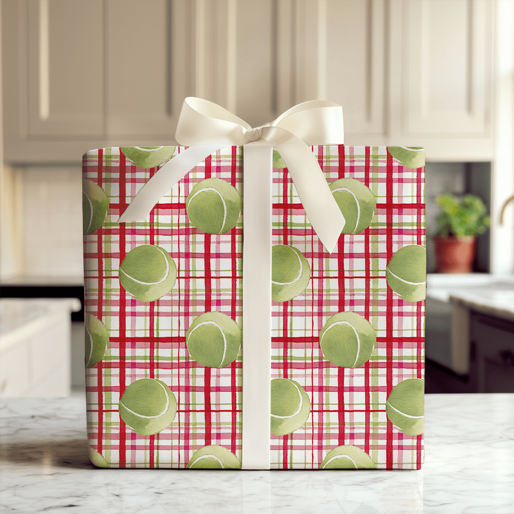Tennis Plaid - Wrapping Paper - Aspen & Arlo