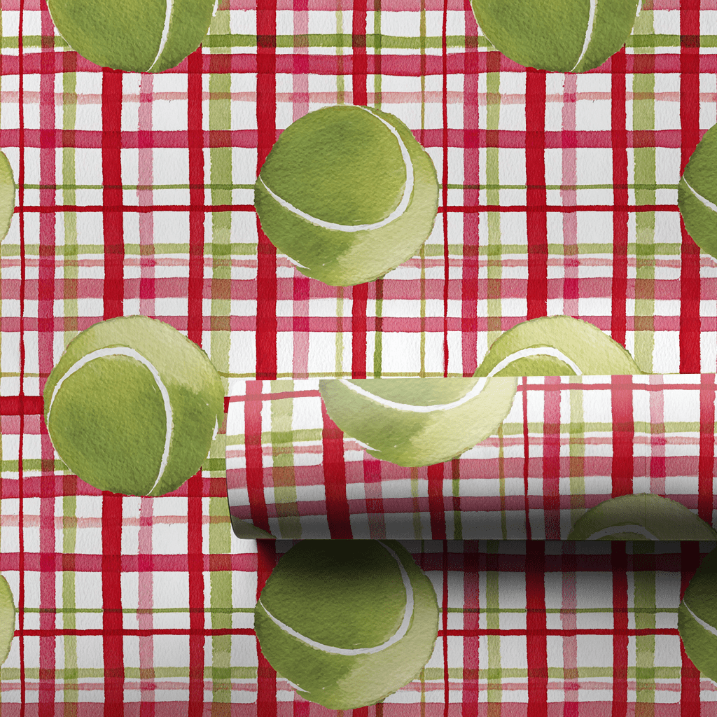 Tennis Plaid - Wrapping Paper - Aspen & Arlo