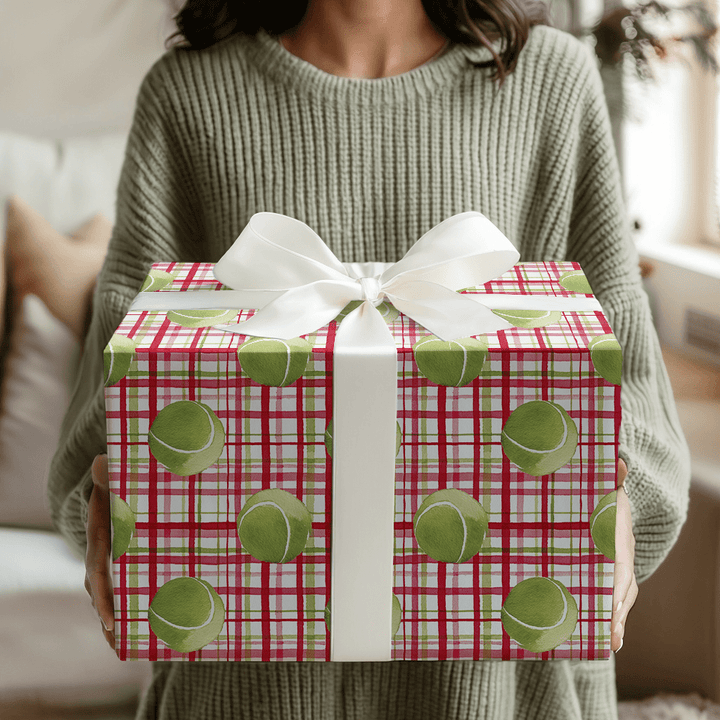Tennis Plaid - Wrapping Paper - Aspen & Arlo