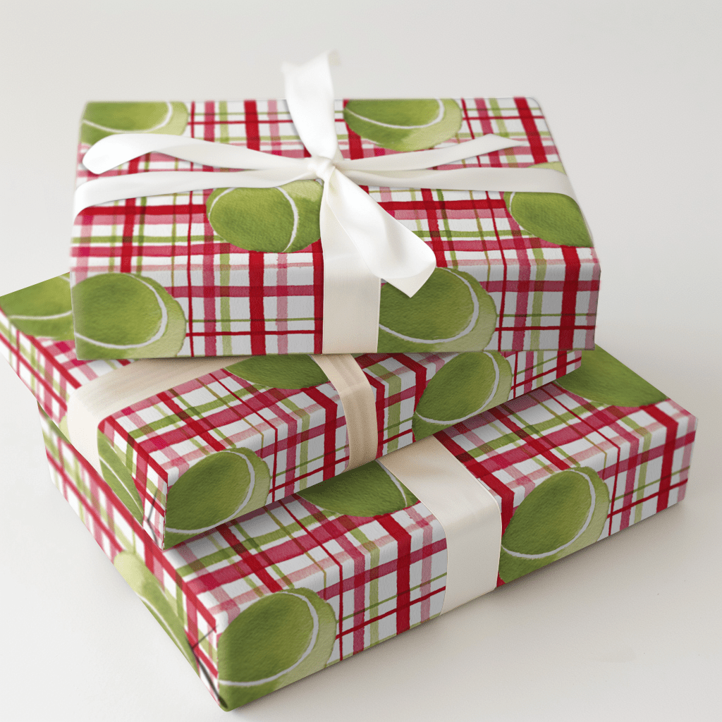 Tennis Plaid - Wrapping Paper - Aspen & Arlo