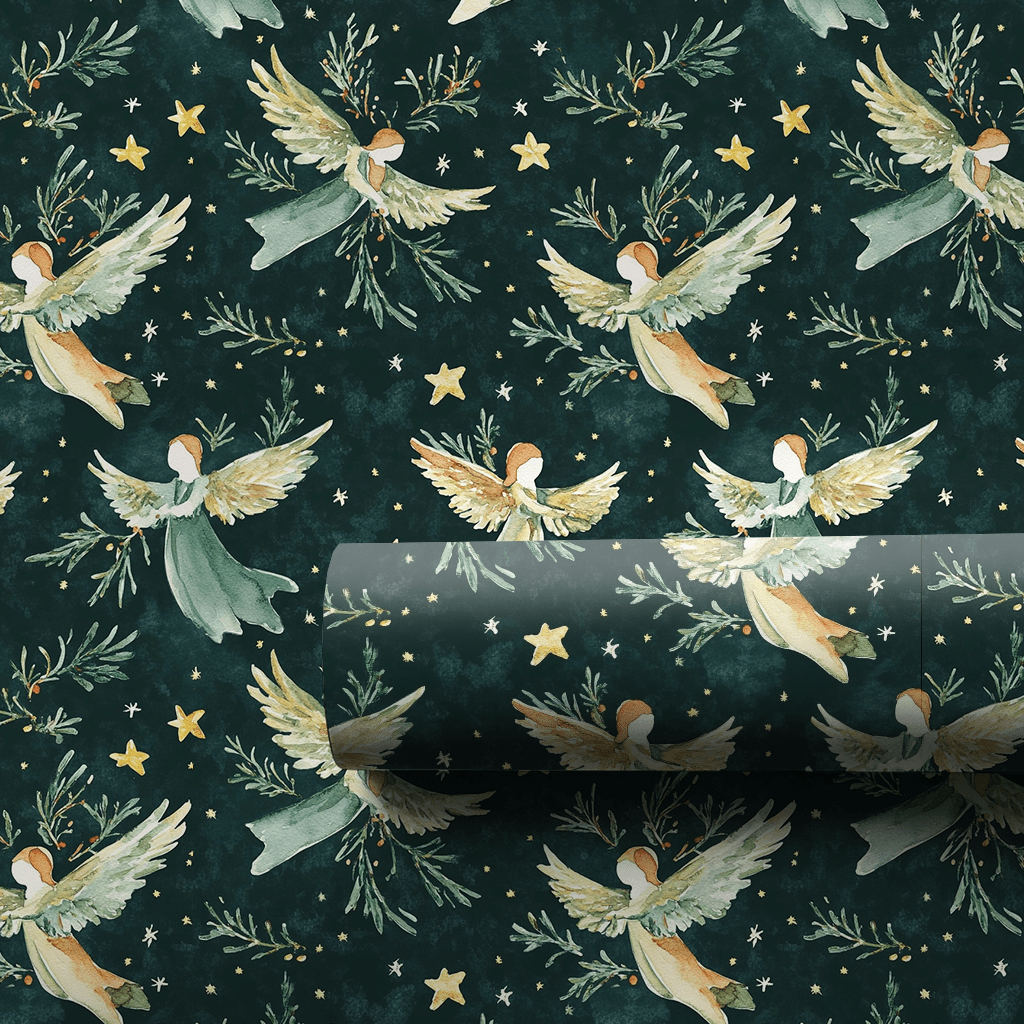 On Angels Wings - Wrapping Paper - Aspen & Arlo