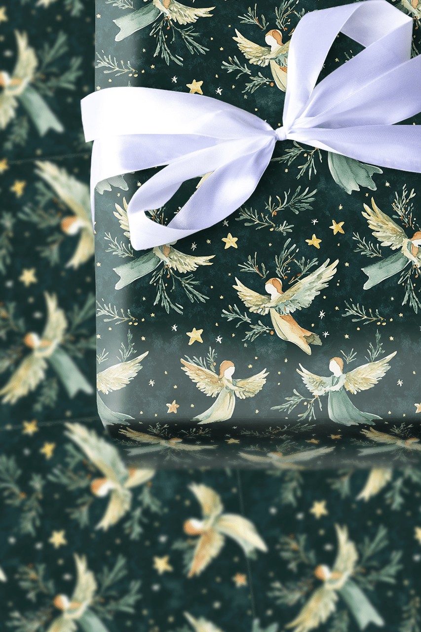 On Angels Wings - Wrapping Paper - Aspen & Arlo