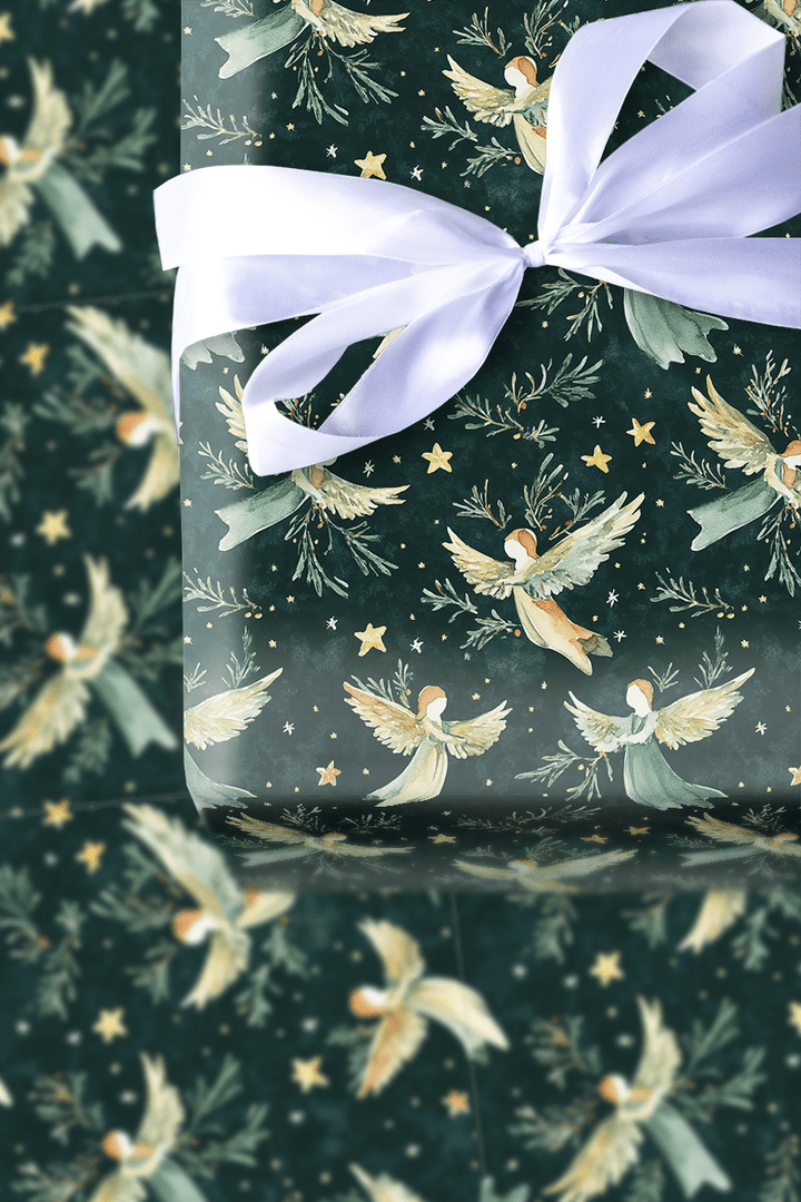 On Angels Wings - Wrapping Paper - Aspen & Arlo