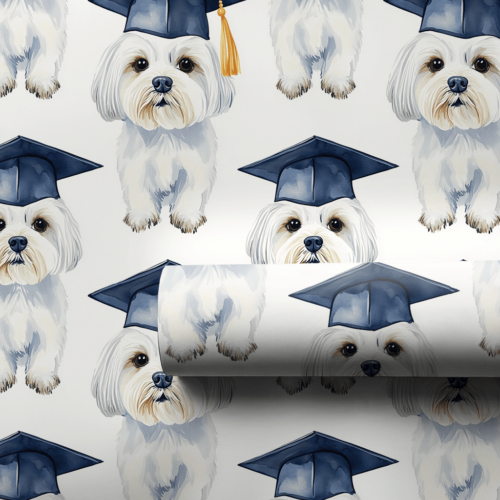 Maltese Graduate - Wrapping Paper - Aspen & Arlo