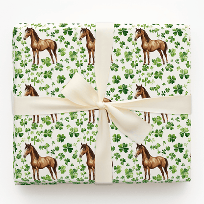 Shamrocks with the Tennessee Walking Horse - Wrapping Paper - Aspen & Arlo