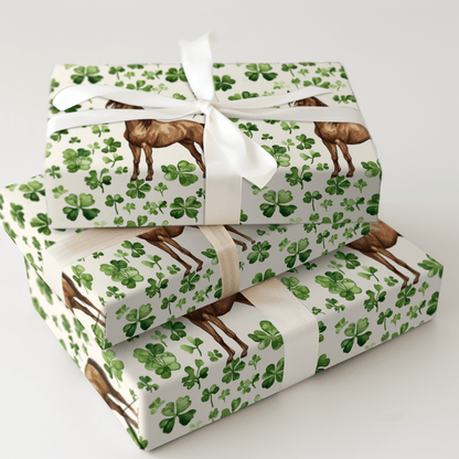 Shamrocks with the Tennessee Walking Horse - Wrapping Paper - Aspen & Arlo