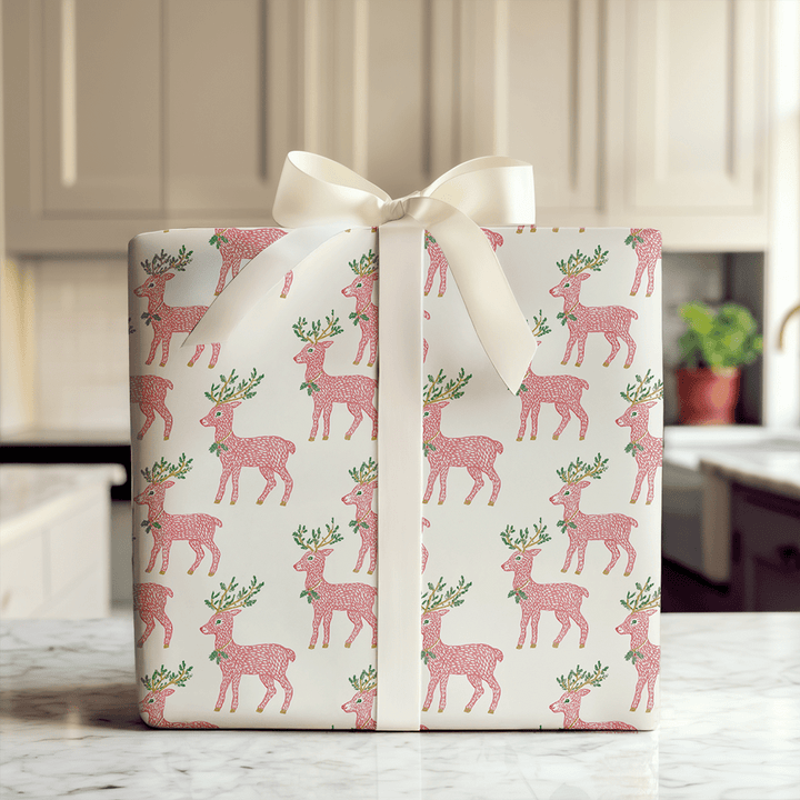 Reindeer in Red - Wrapping Paper - Aspen & Arlo