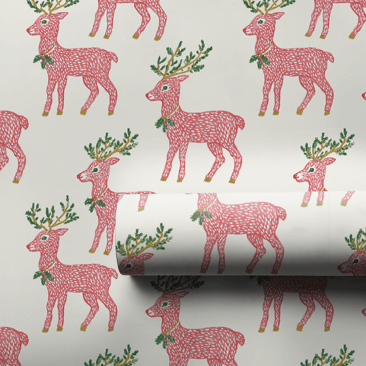 Reindeer in Red - Wrapping Paper - Aspen & Arlo