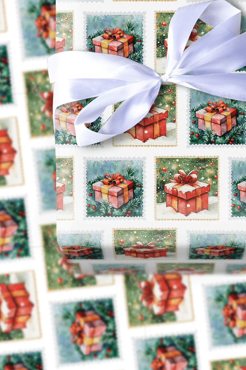 Present Day Postage - Wrapping Paper - Aspen & Arlo