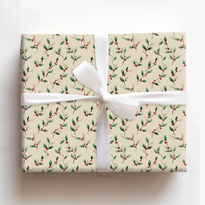 Holly Beauty - Wrapping Paper - Aspen & Arlo