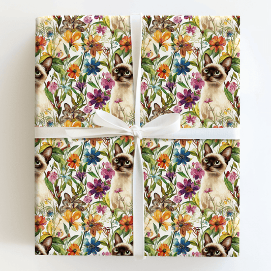 Garden Day with the Oriental Shorthair - Wrapping Paper - Aspen & Arlo