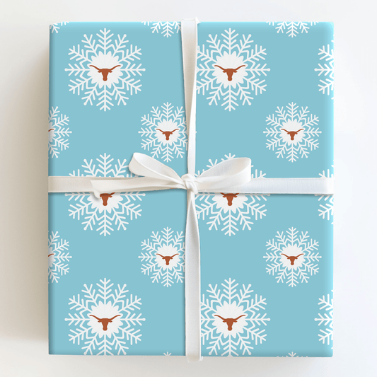 Longhorn Snowflake - Wrapping Paper - Aspen & Arlo