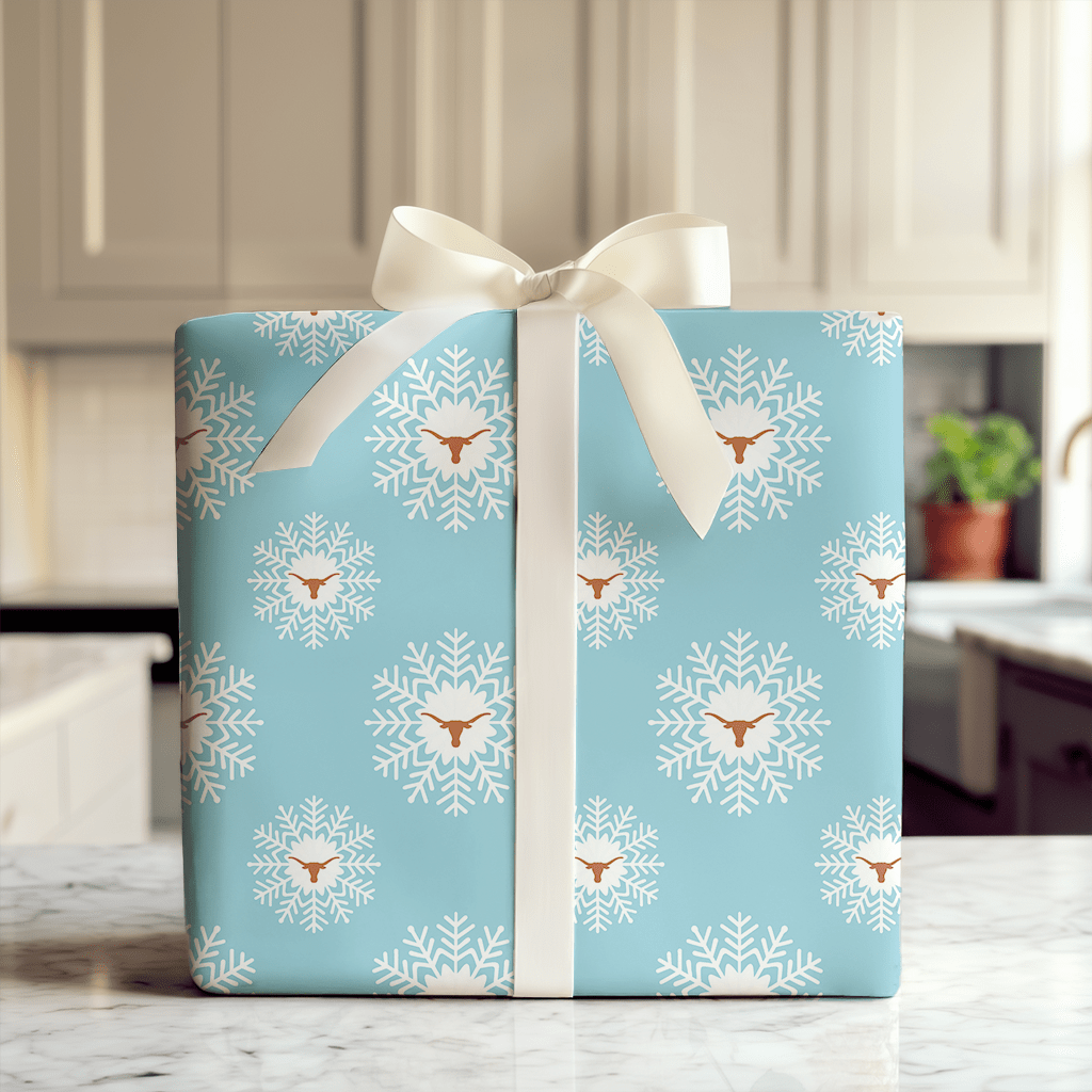 Longhorn Snowflake - Wrapping Paper - Aspen & Arlo